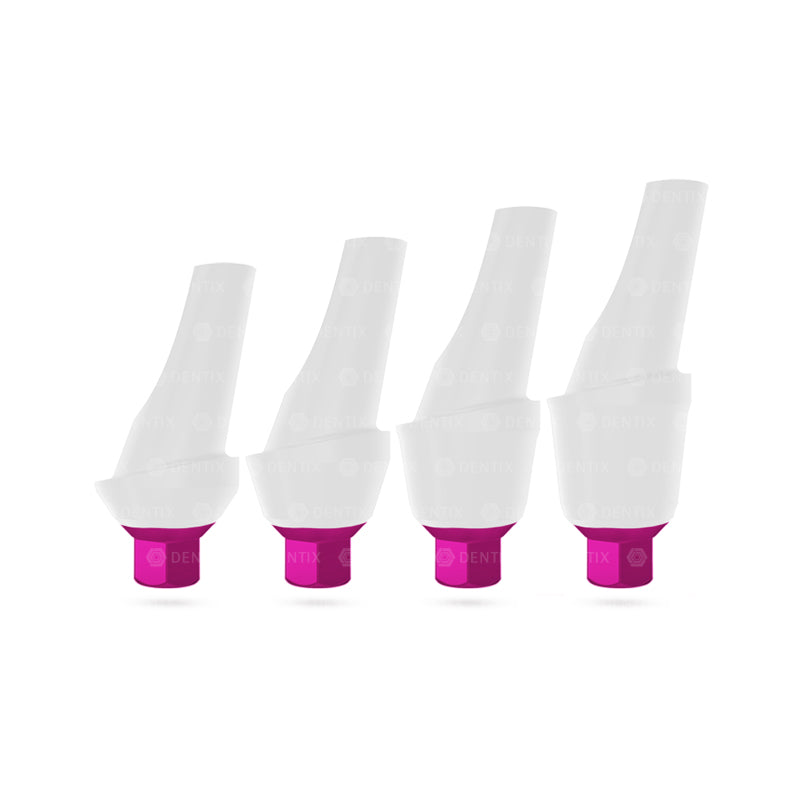 25° Abutment Angulado Anatómico Estético de Zirconia con Base de Titanio - Hex Interno (NP)