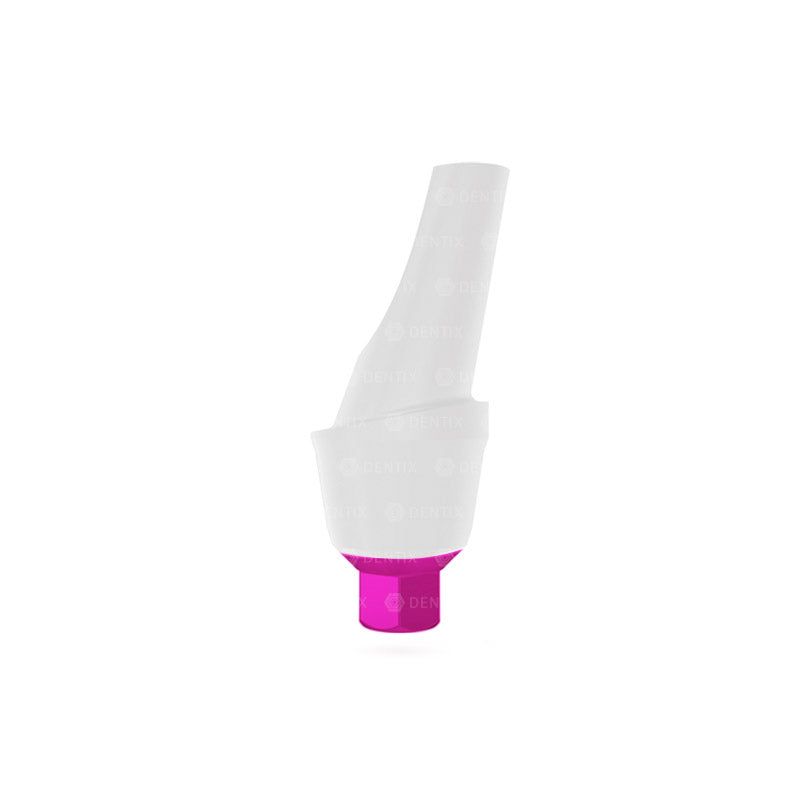 25° Abutment Angulado Anatómico Estético de Zirconia con Base de Titanio - Hex Interno (NP)