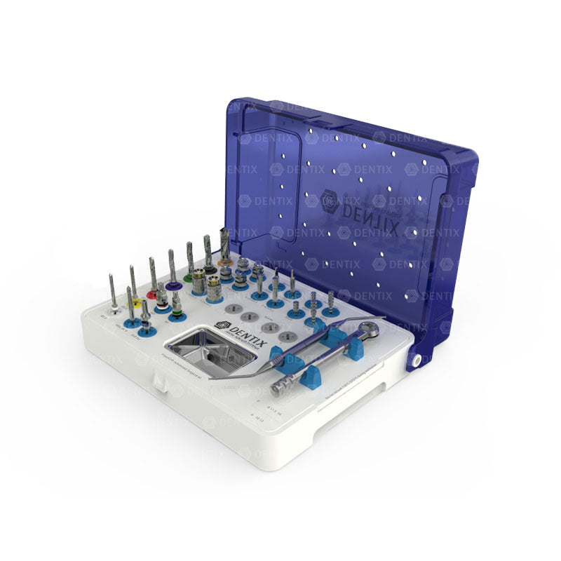 100 Implantes SPIRAL® + 100 Pilares Rectos + Kit Quirúrgico Avanzado – Hex Interno